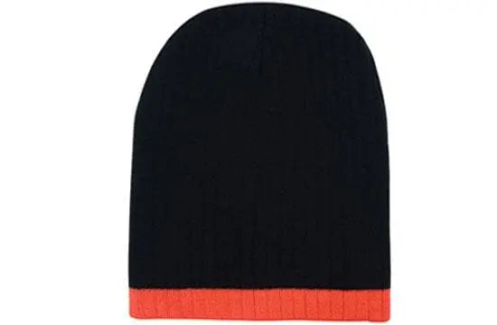 Headwear Two Tone Cable Knit Beanie X12 Metro Workwear.